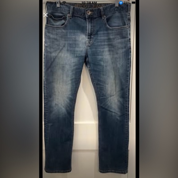 Brody Mens size W34L28.5 blue faded Jeans - Picture 2 of 15